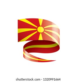 Macedonia flag, vector illustration on a white background