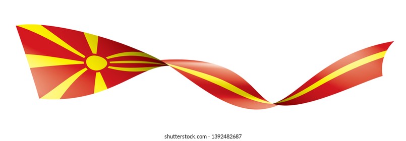 Macedonia flag, vector illustration on a white background
