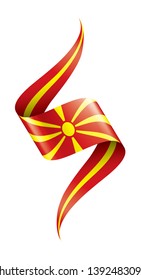 Macedonia flag, vector illustration on a white background