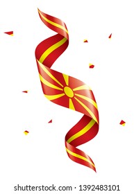Macedonia flag, vector illustration on a white background
