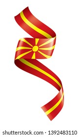 Macedonia flag, vector illustration on a white background