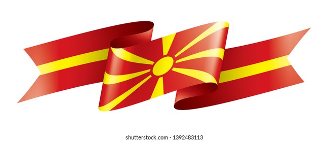 Macedonia flag, vector illustration on a white background