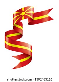 Macedonia flag, vector illustration on a white background