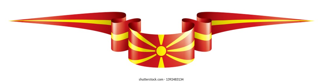 Macedonia flag, vector illustration on a white background