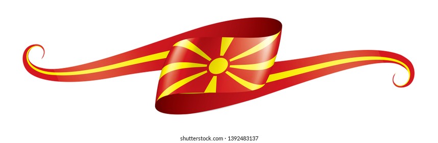 Macedonia flag, vector illustration on a white background