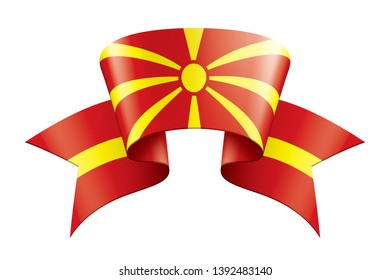 Macedonia flag, vector illustration on a white background