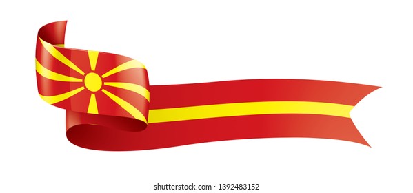 Macedonia flag, vector illustration on a white background
