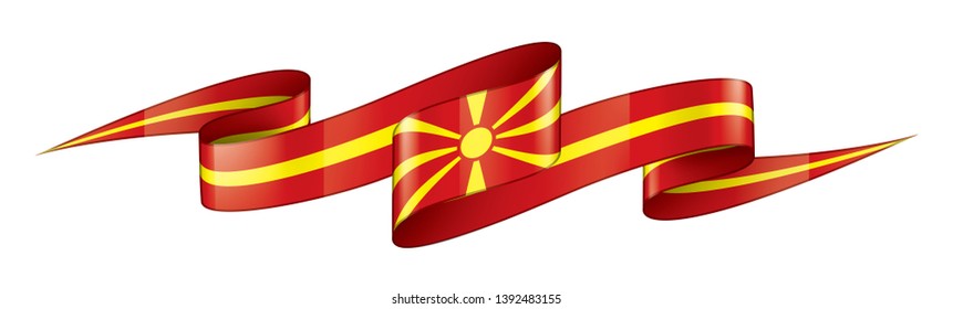 Macedonia flag, vector illustration on a white background