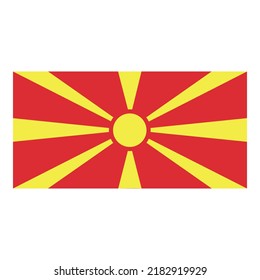 Macedonia icon cartoon vector. Round map. National eu