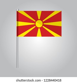 Macedonia Icon vector illustration,National flag for country of Macedonia isolated, banner vector illustration. Vector illustration eps10.