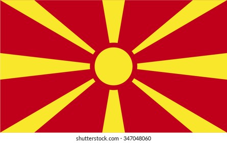 Macedonia, Macedonian Flag vector image  