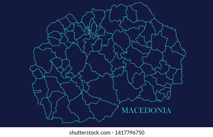 Macedonia Map Background Vector eps10
