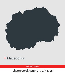 Macedonia map flat icon, vector illustration on gray background