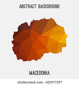Macedonia map in geometric polygonal style.Abstract tessellation,modern design background. Vector illustration EPS8