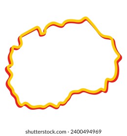 macedonia map icon vector illustration design