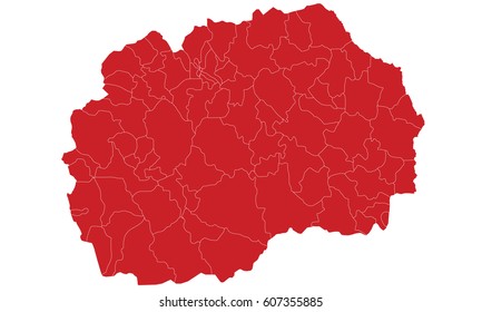 Macedonia map red color