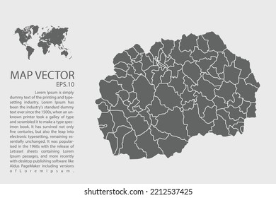 Makedokarte Vektor, abstraktes Design, Vektorgrafik Eps10. Hoch detailliert auf weißem Hintergrund.