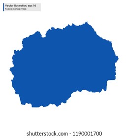 macedonia map vector flat illustration on white background