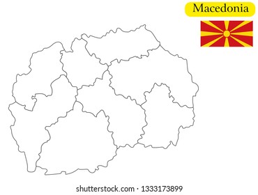 Macedonia map vector illustration

