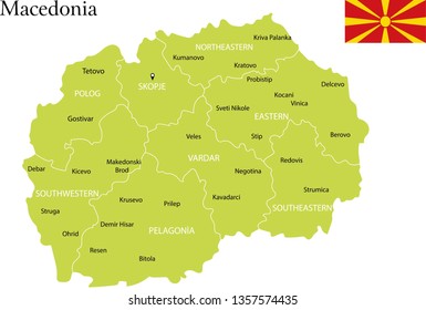 Macedonia map vector illustration
