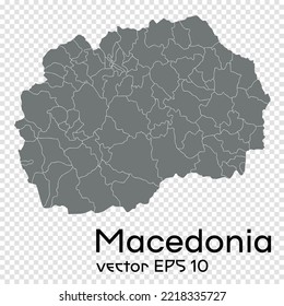 Macedonia map vector isolated transperent