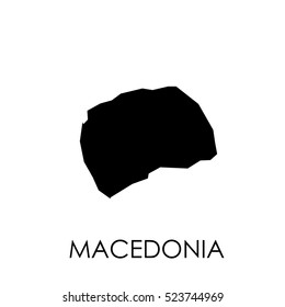Macedonia map in white background