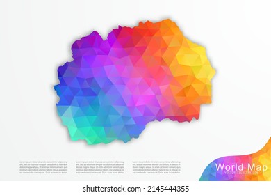 Macedonia Map - World Map International vector template with polygon style and gradient colorful isolated on white background for website, design, infographic - Vector illustration eps 10