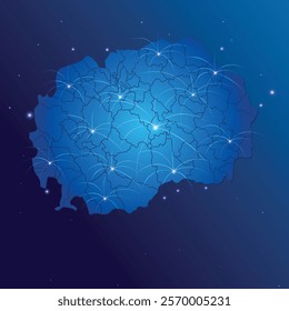 Macedonia map world internet network