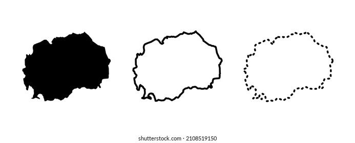 Macedonia maps isolated on a white background