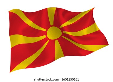  Macedonia national silk flag icon