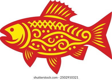 Macedonia - Ohrid Trout, modern decorative art