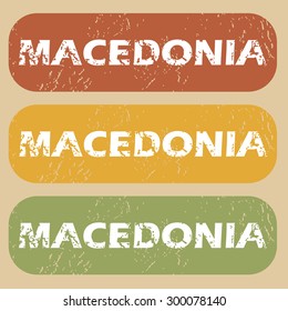 Macedonia on colored background