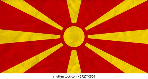 Macedonia  paper  flag