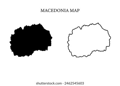 Vector del mapa del país de macedonia region