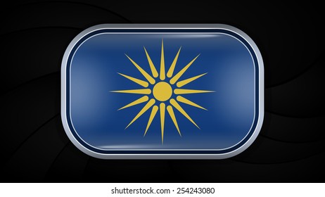 Macedonia.It is also used by organisations of the Macedonian Greek diaspora; Vector Flag Button Series. Rectangular Shape