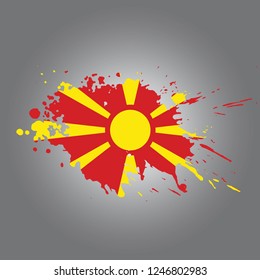 Macedonia Vector paint stain