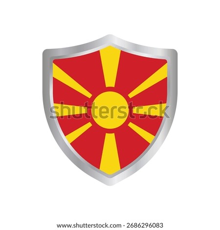 Macedonian Coat of Arms in Silver Shield