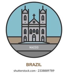 Maceio. Cities and towns in Brazil. Flat landmark