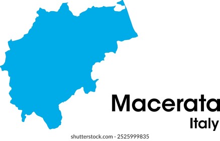 macerata italy map in vectors
