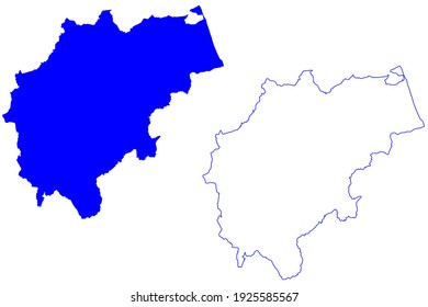 Macerata province (Italy, Italian Republic, Marche or The Marches region) map vector illustration, scribble sketch Province of Macerata map