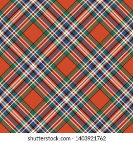 MacFarlane Ancient Tartan. Diagonal cell, seamless pattern for fabric, kilts, skirts, plaids