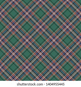 MacFarlane Hunting Ancient Tartan. Diagonal cell, seamless pattern for fabric, kilts, skirts, plaids
