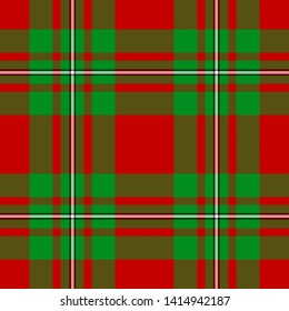 MacGregor Modern Tartan. Seamless pattern for fabric, kilts, skirts, plaids