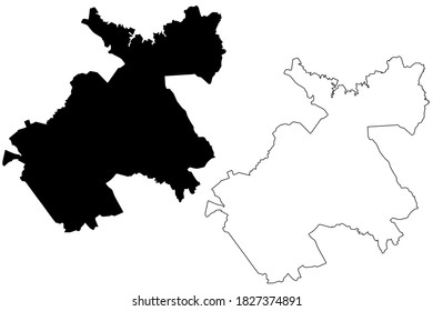 Machakos County (Republic of Kenya, Eastern Province) map vector illustration, scribble sketch Machakos map