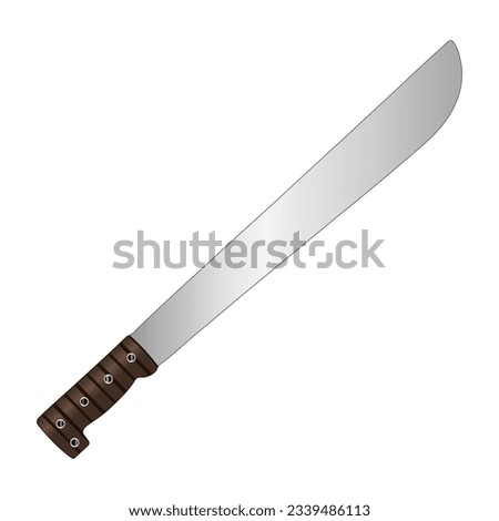 machete blade illustration ready for your project design