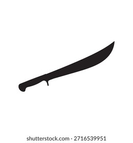 Machete blade silhouette vector flat illustration on white background