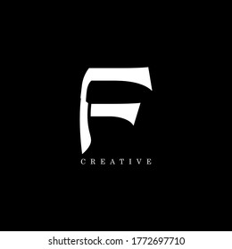 Concepto de Machete diseño simple de la letra plana F logotipo. EPS vectorial 10