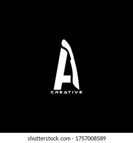 Machete concept simple flat A letter logo design. Vector EPS 10
