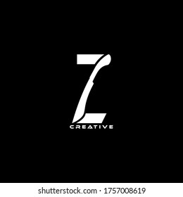 Machete concept simple flat Z letter logo design. Vector EPS 10