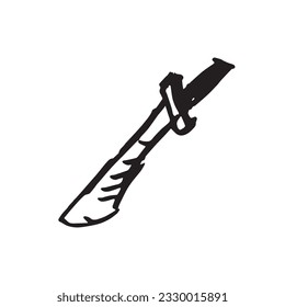 Estilo del marcador de dibujo de doodle de machete